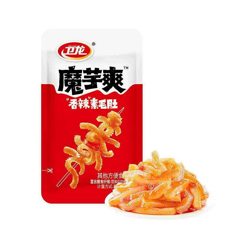 Weilong Spicy Beef Tripe Konjac Snack 10g*5 packs 50 กรัม