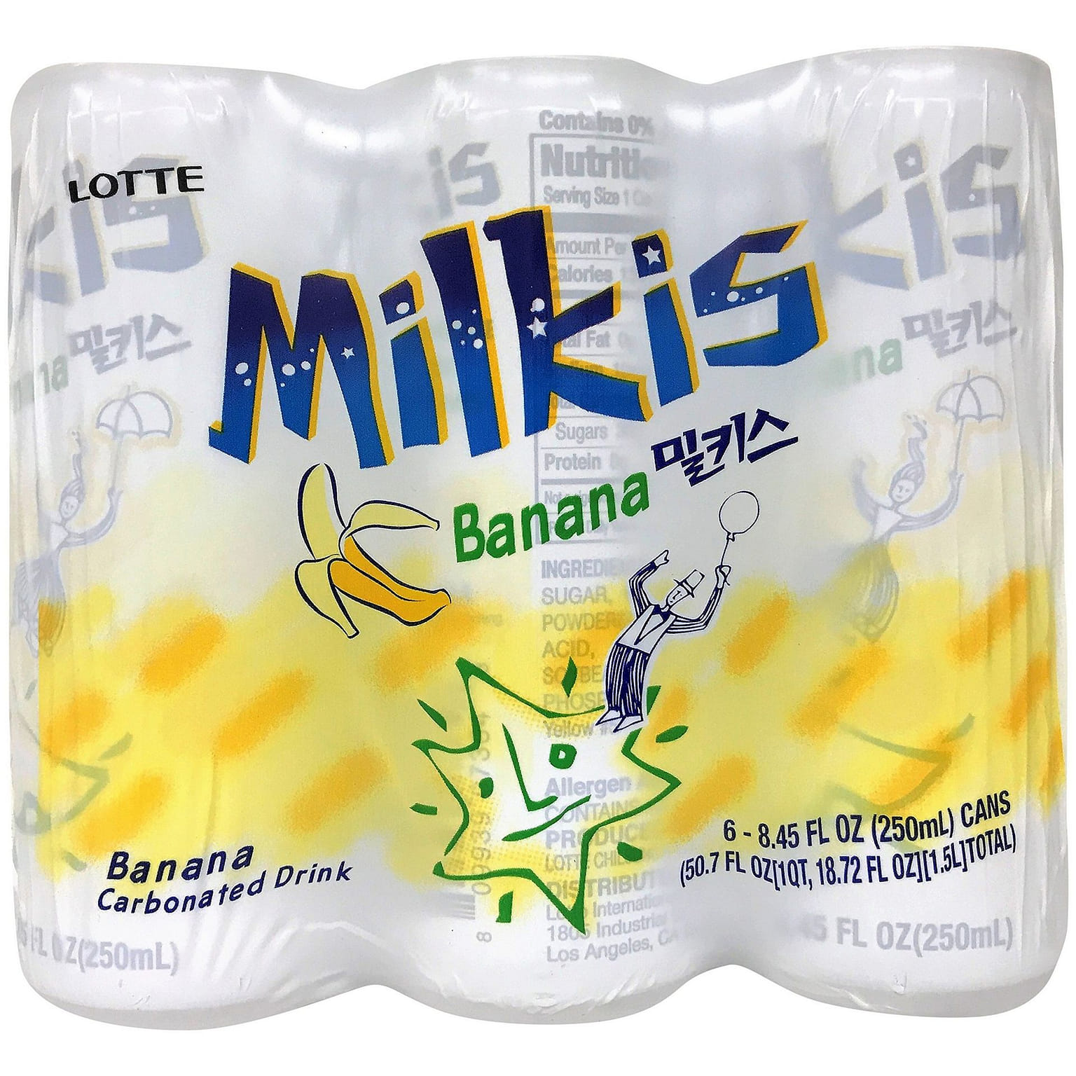 Lotte Milkis 香蕉味 6 包 50.7 盎司 1 份