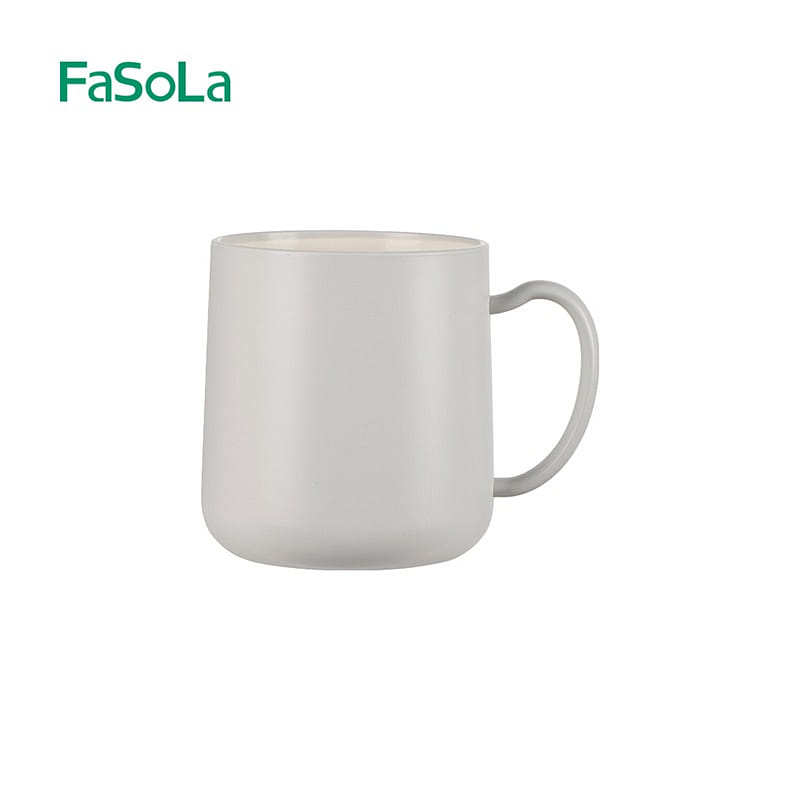 FaSoLa Simple Wash Mug Gargle Mug Thickened Tooth Mug One Time Grey 1 カウント