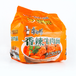 MASTER KONG Hot & Spicy Beef Ramen - Instant Noodles 5 Packs* 3.66oz 1 each