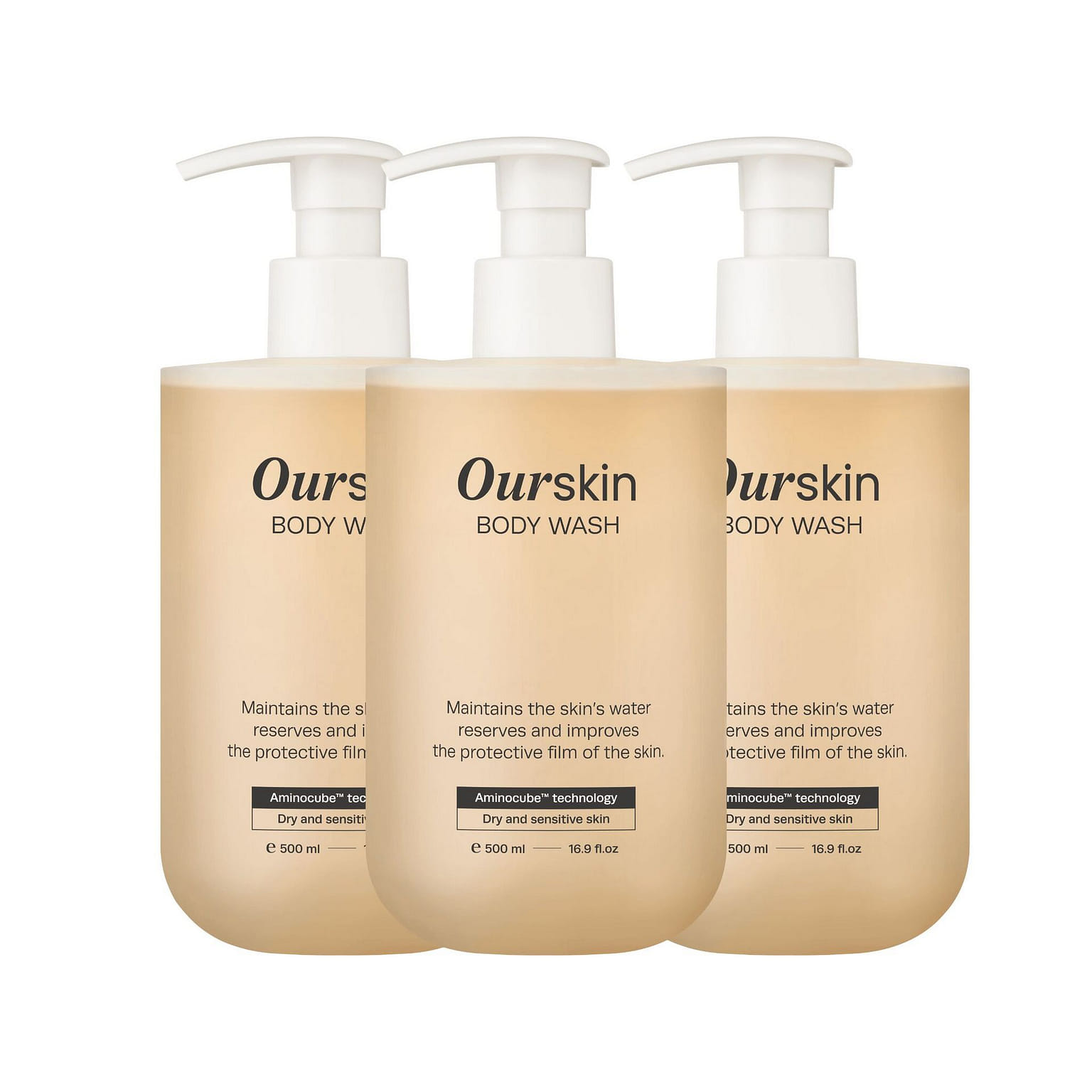몽디에스 아워스킨 바디워시 - 500ml - 3개 세트 3 count