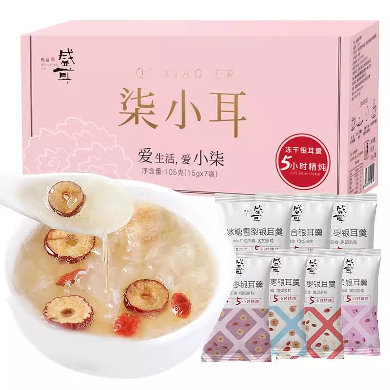 Shenger Seven Little Ears Freeze-dried Silver Fungus Soup Brewed 105 (15g*7pcs) 105 그램