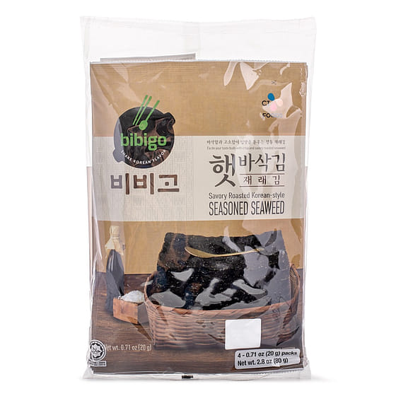 weee_snack_Bibigo Savory Style Roasted Korean Seaweed 4pk 80 g