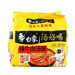 Baixiang Spicy Beef Noodle Soup Flavor 5pk 555 g 1 each