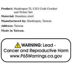Haidragon TL-1323 Crab Cracker and Picker Set 1 each