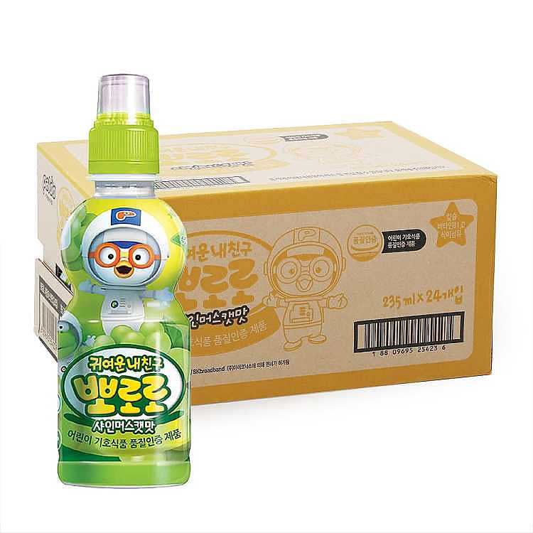 Nước Trái Cây Paldo Pororo Vị Nho 7.95 oz 24 chai 1 phần