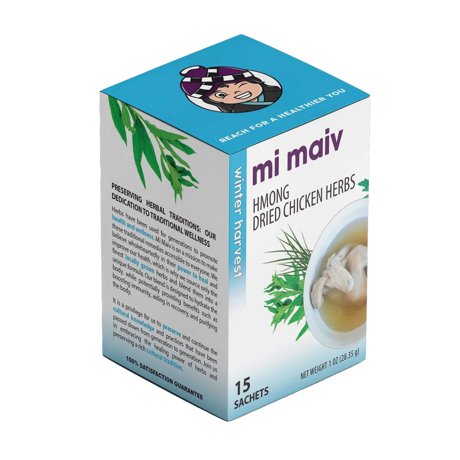 Mi Maiv Hmong Dried Chicken Herbs Winter Harvest 1 개