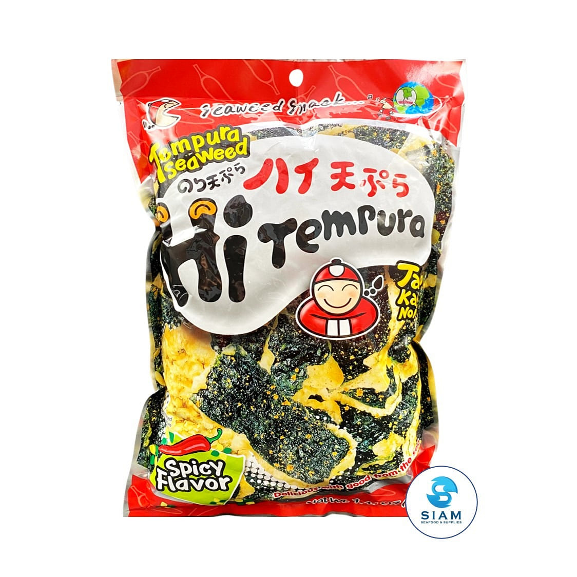 Tao Kae Noi Tempura Seaweed, Spicy Flavor 1.41 온스