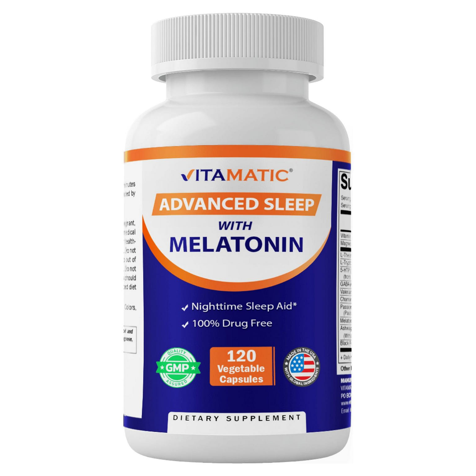 Advanced Sleep Aid with Melatonin - 120 Capsules 1 개