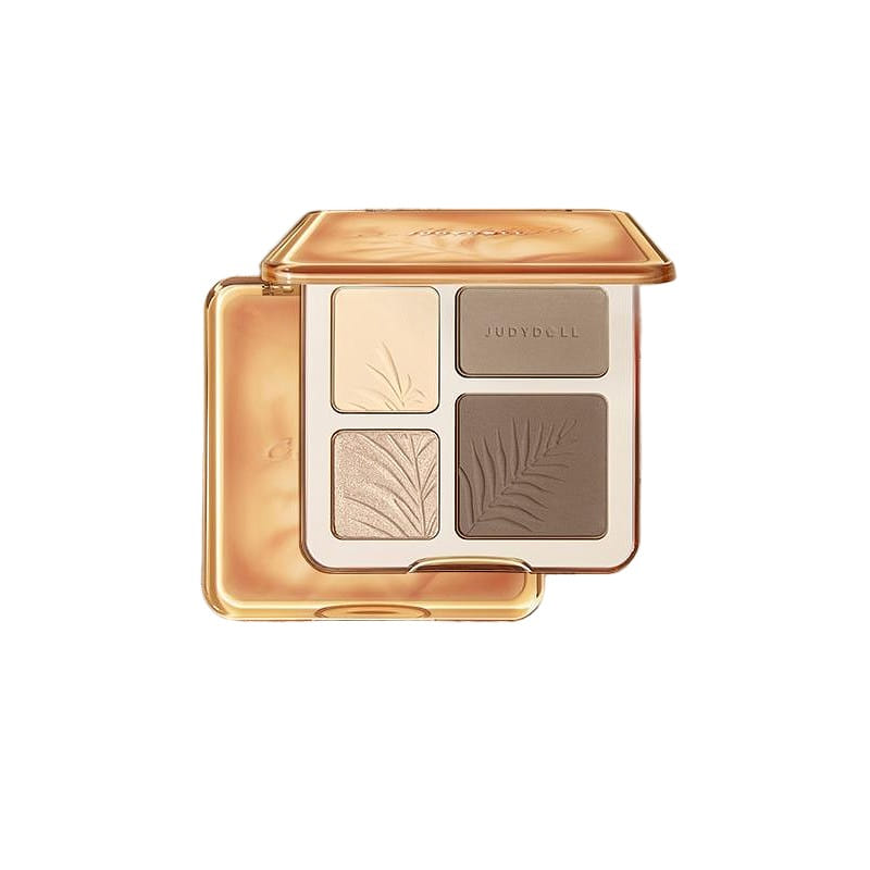 JUDYDOLL 2 IN 1 Highlighter Contour Palette#02Wood 1 each