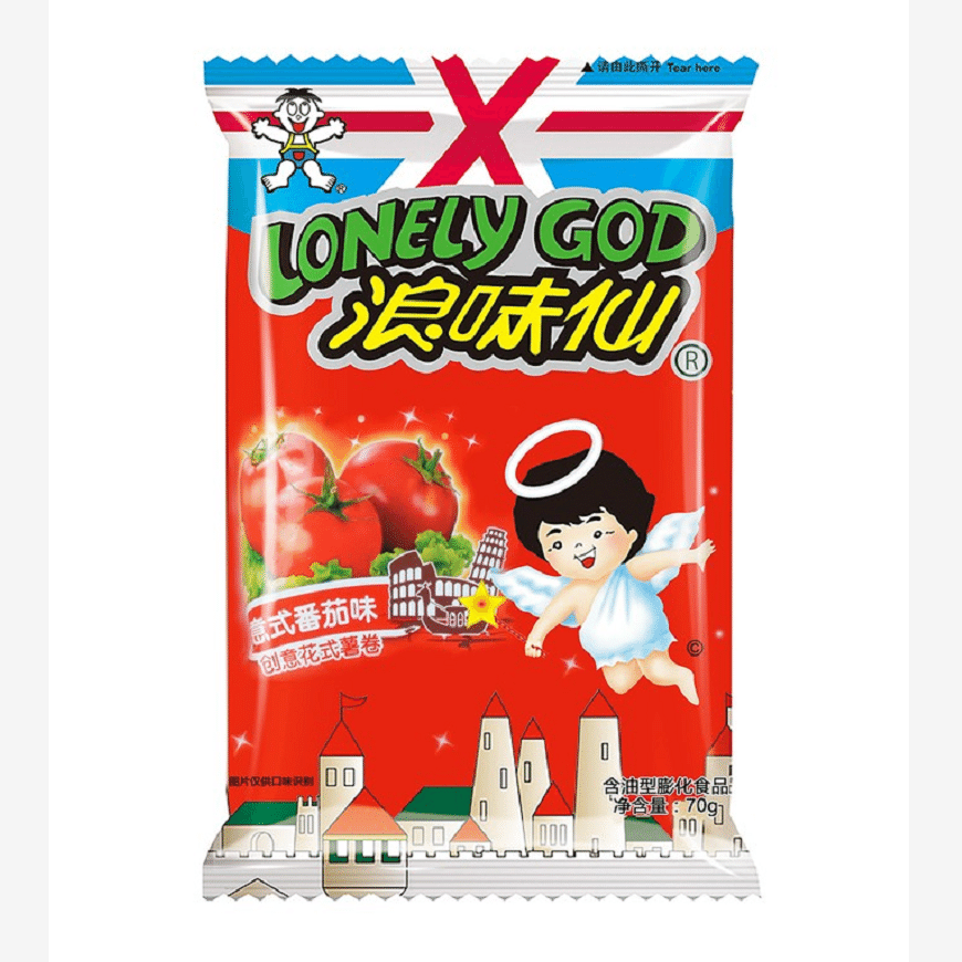 Want Want Lang Wei Xian Italian Tomato Snack70g 1 개