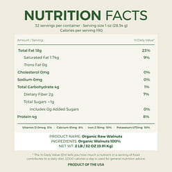 Beyond Nature 유기농 생 호두 2 lb