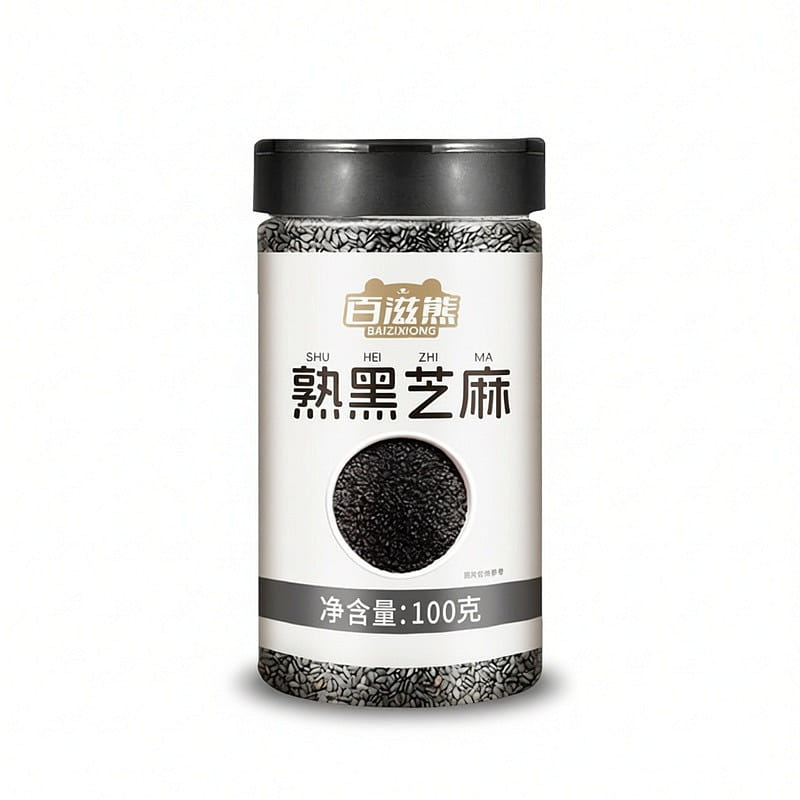 挑食虎炒熟黑芝麻即食五谷杂粮烘焙火锅烧烤炒菜调味 100 克