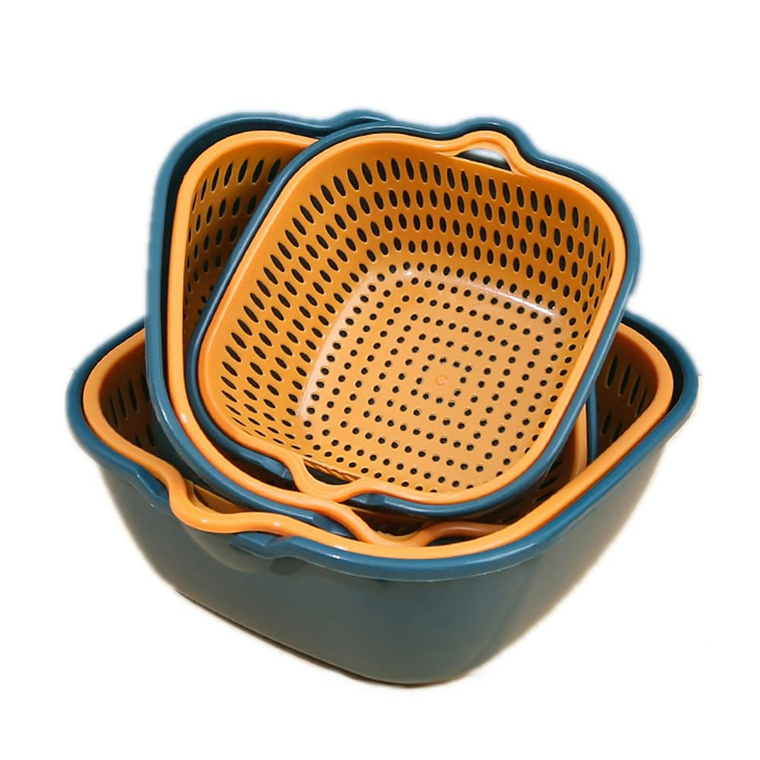 6PCS Kitchen Colander Strainer Set Vegetable Washing Baskets Soaking and Washing 1 개