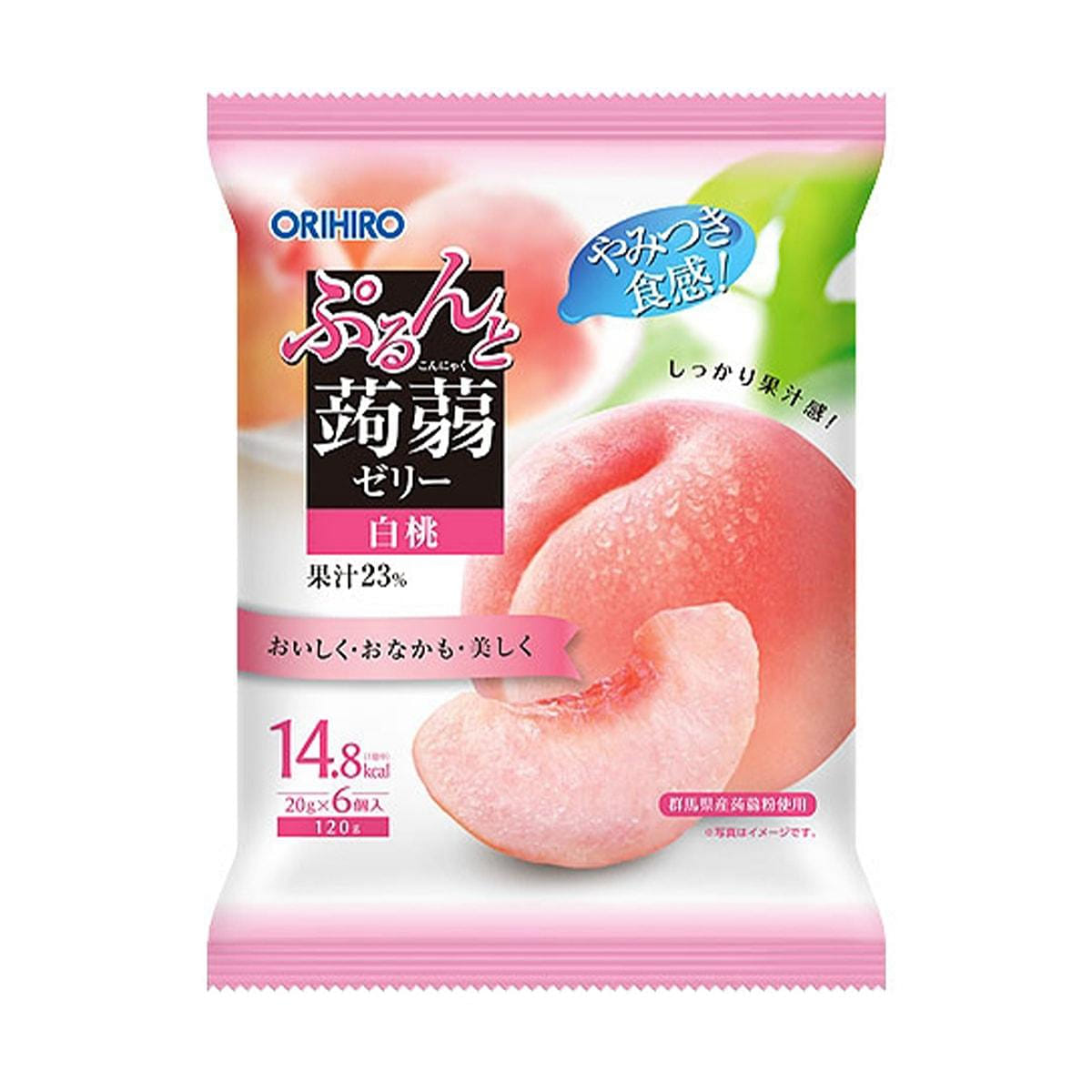 ORIHIRO Wobbly Jelly Peach Flavor 20g*6 1 each