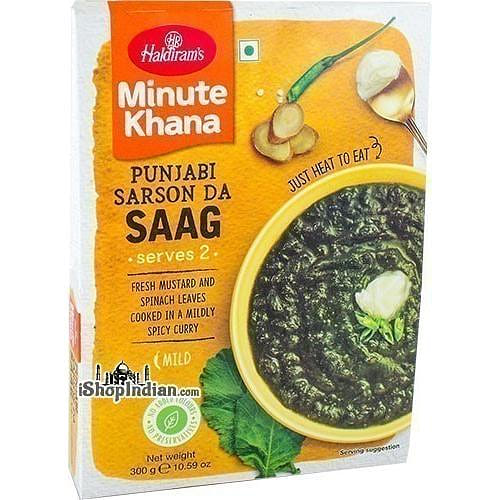 Haldiram's Sarson Ka Saag - Minute Khana (Ready-to-Eat), 10.5 oz box 10.5 온스