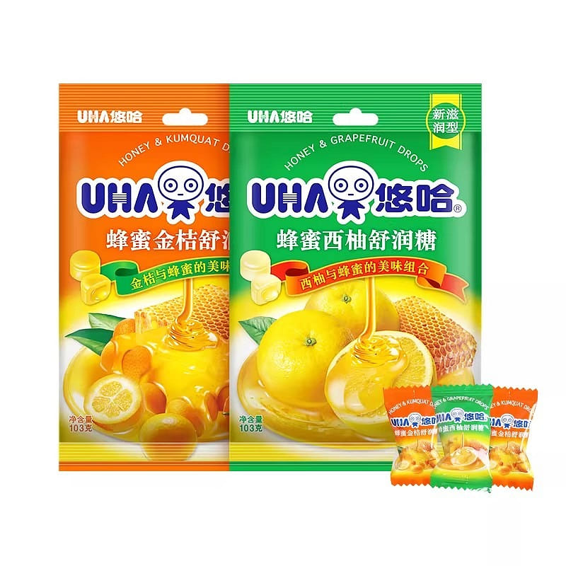 UHA Honey Grapefruit Throat Lozenges 206 g