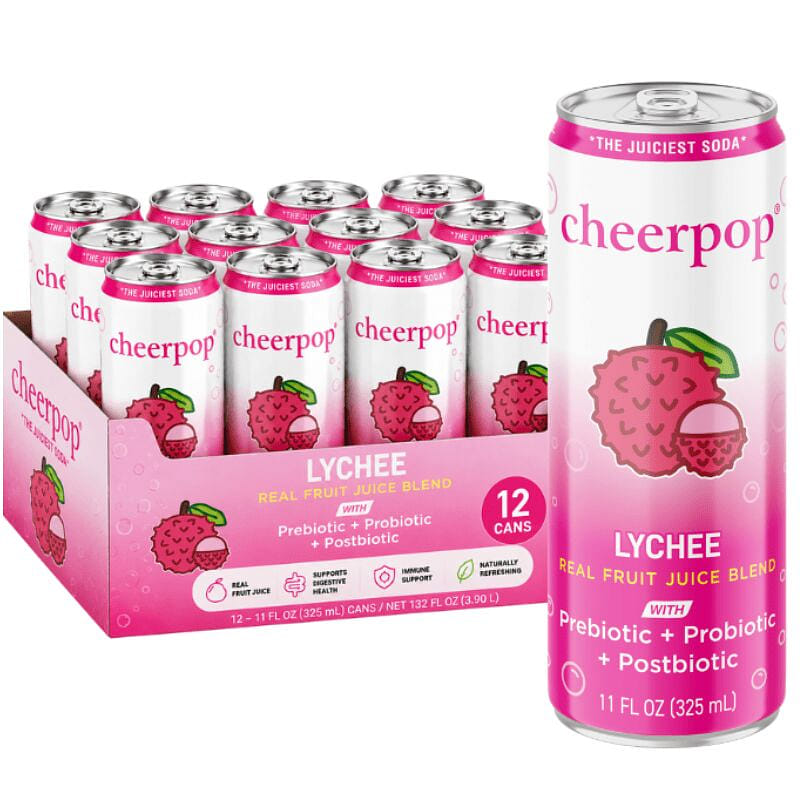 Cheerpop荔枝氣泡果汁 - 325毫升 12 盒
