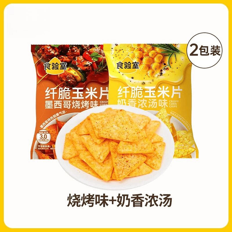 BBQ + Cream Soup Corn Chips,1Pack 2 pack