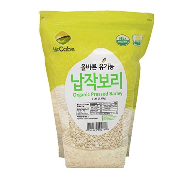MCCabe Organic Pressed Barley - Whole Grain Rolled Barley 3 파운드