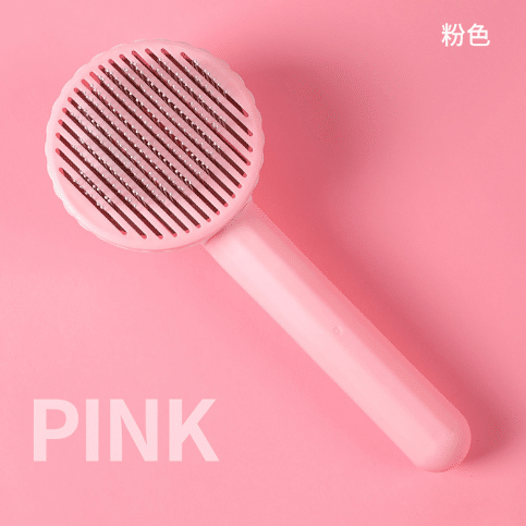 Soft Dog Grooming Tool Brush for Dogs and Cats, Removes Loose Undercoat Pink 1 อัน