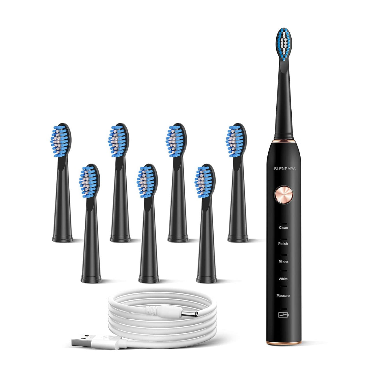 Teeth & Gums Care Electric Toothbrush, IPX7 Waterproof Sonicare 38000VPM Black 1 ส่วน