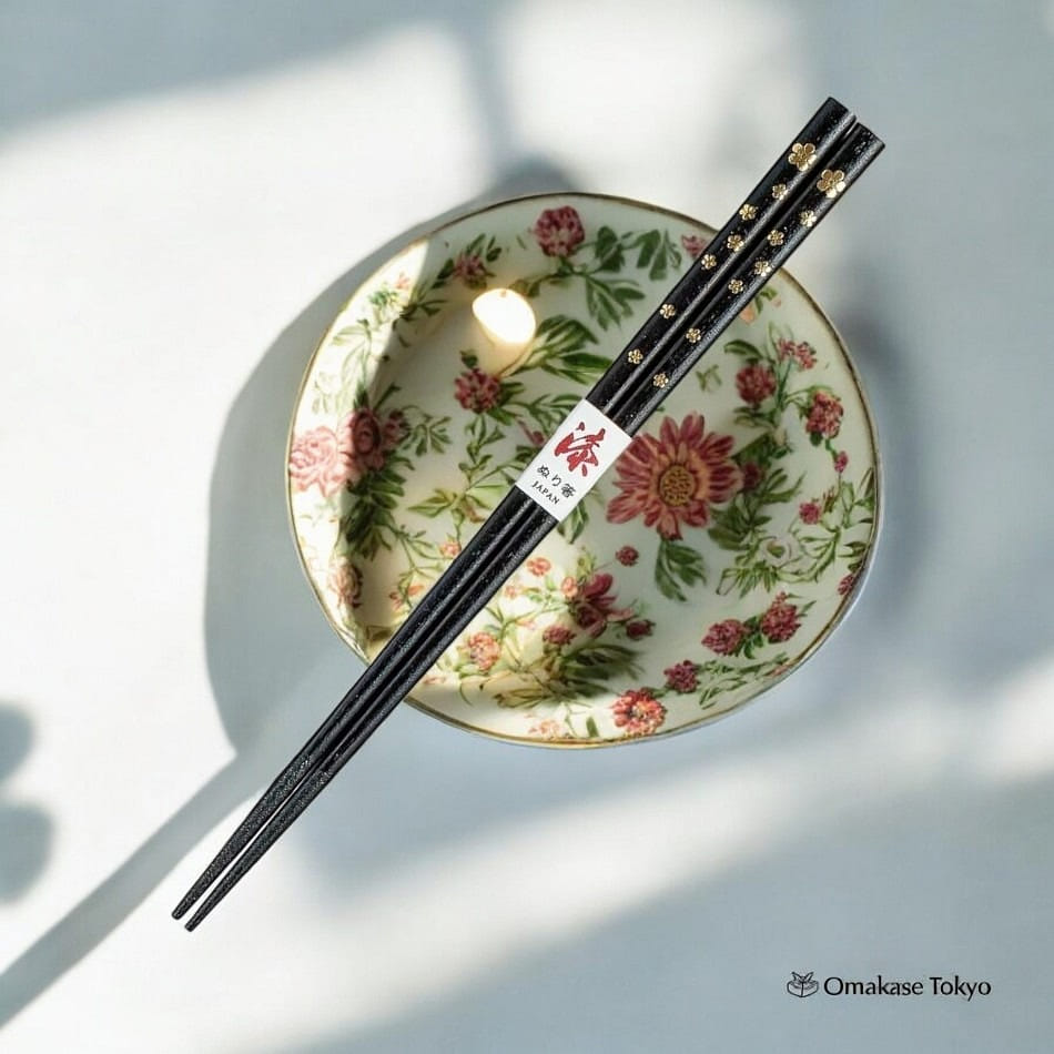 Isuke Non-Slip Lacquered Wood Japanese Chopsticks 18 그램