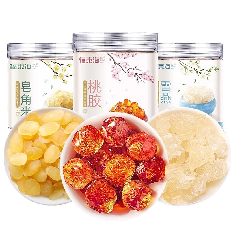 Peach Gelatin Snow Bird's Nest Saponaria Combination Natural 500g 500 그램