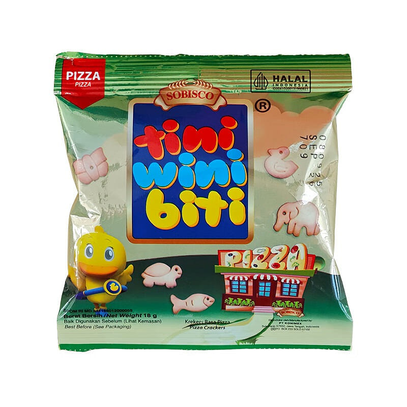 Pizza-flavored animal-shaped biscuits 18 g