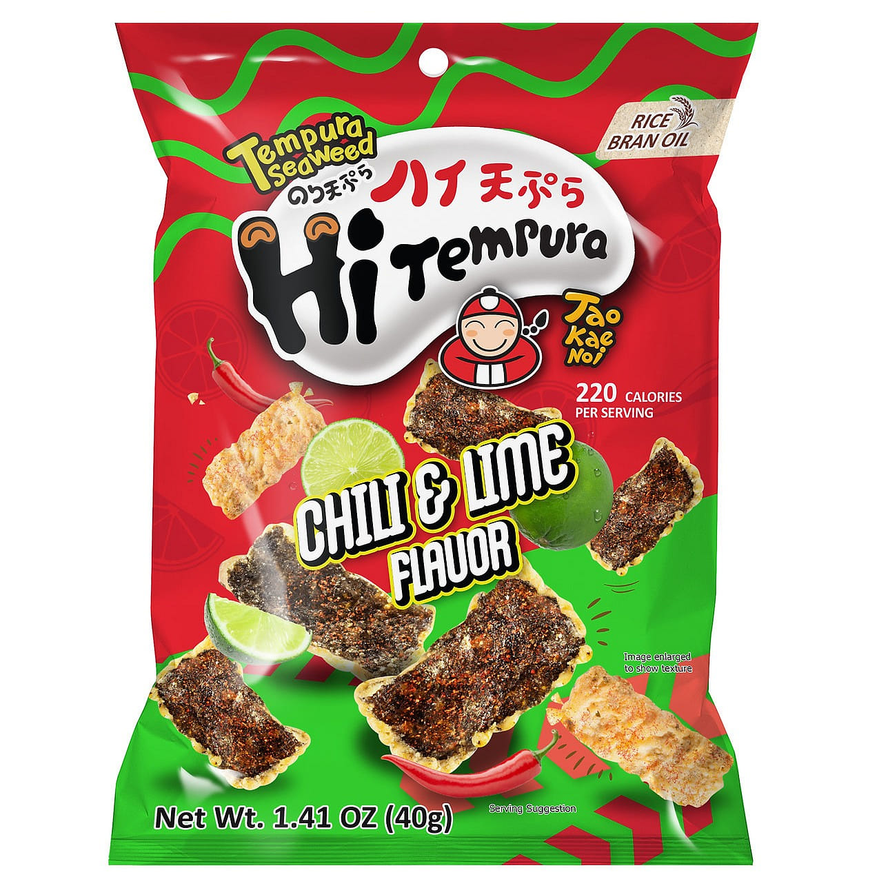 Tao Kae Noi Hi Termpura (Tempura Seaweed Chili & Lime Flavor ) - 1.41oz 40 그램