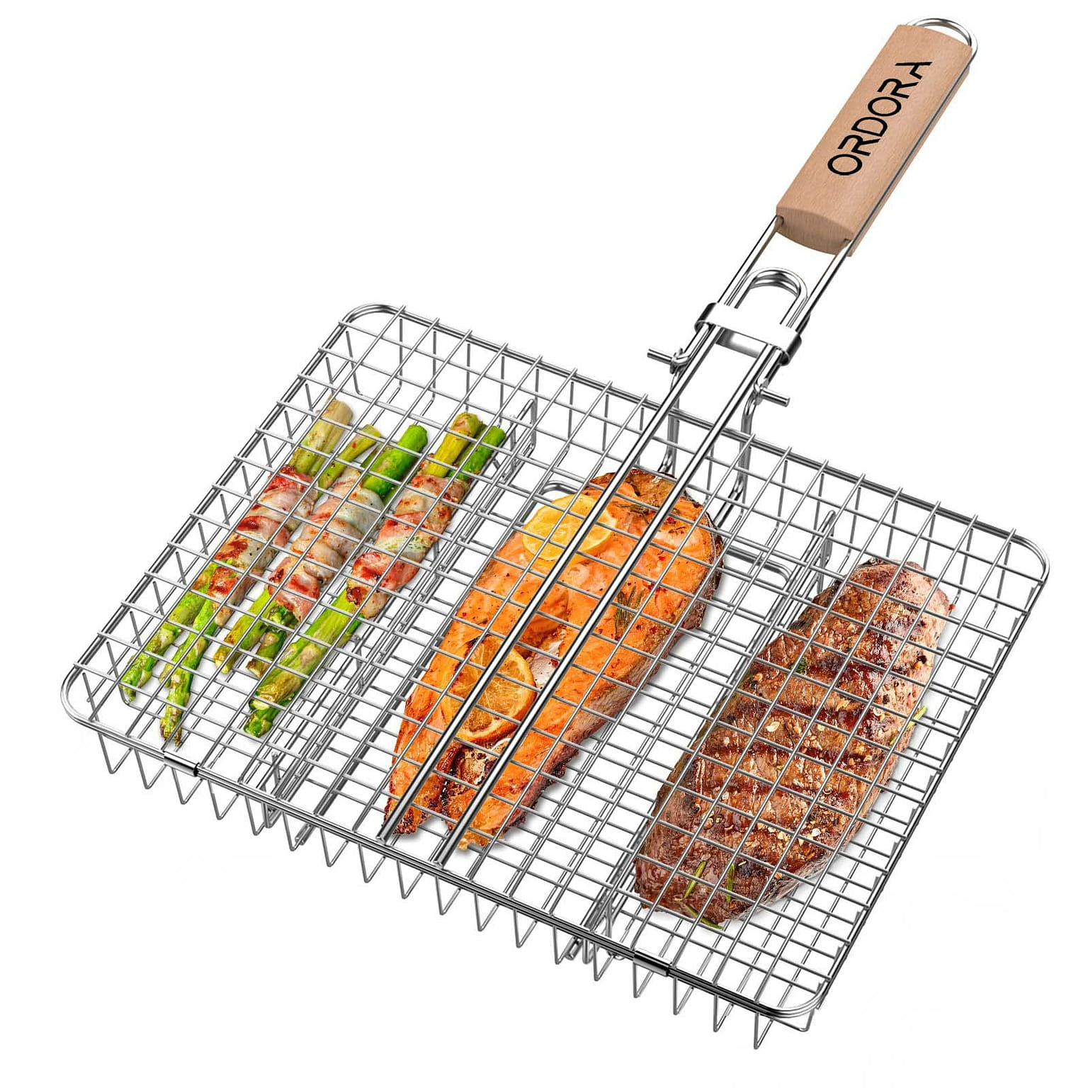 Grill Basket, Fish Grill Basket, Rustproof Stainless Steel BBQ Grilling Basket 1 個