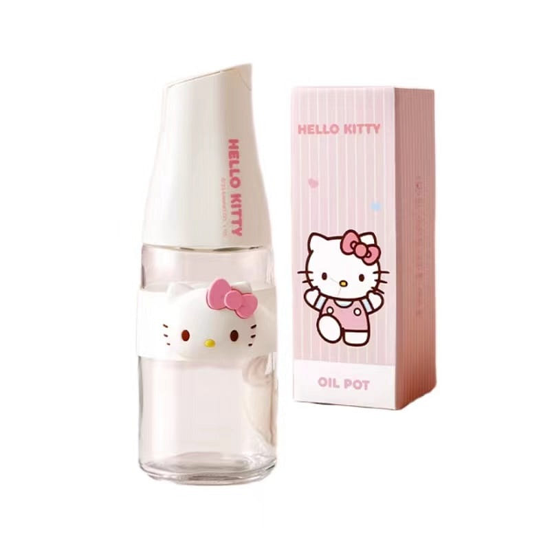 Sanrio Glass Oil Can Kitchen Supplies Sealing Up 500ML-Hello Kitty 1 개