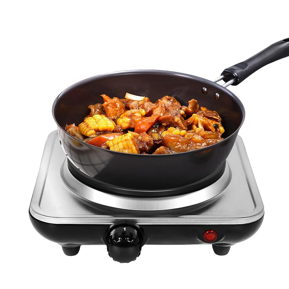 500W-1000W Compact & Portable Hot Plate - Single Burner electric stove for Dorm 1 each