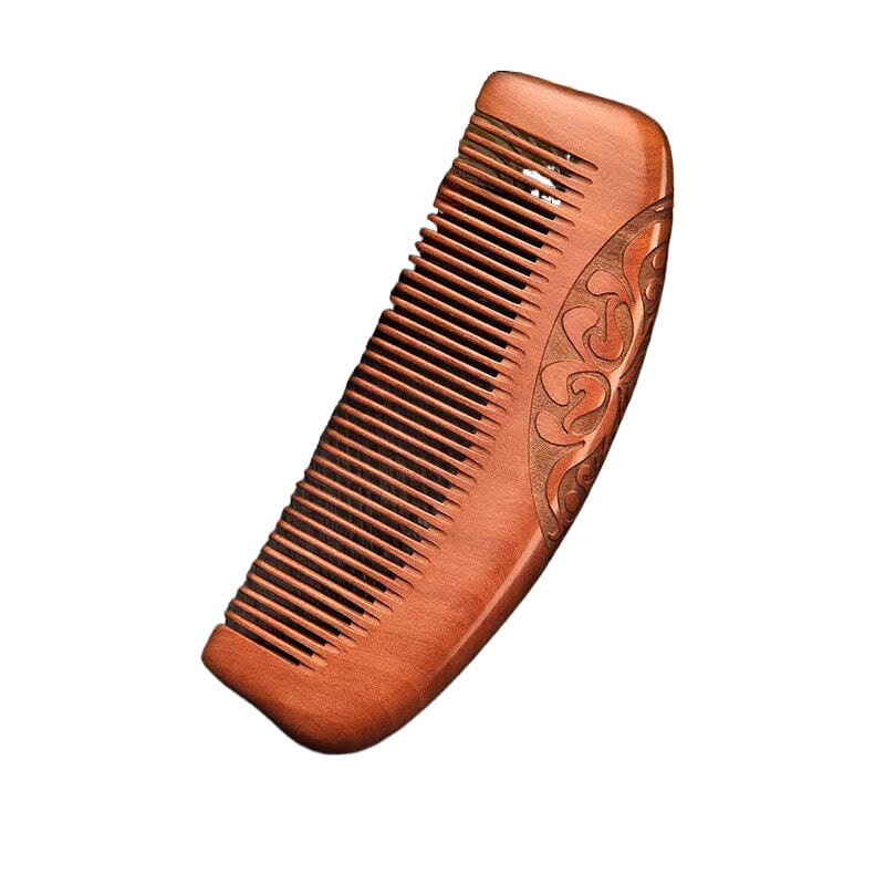 14cm Carved Anti-static Sandalwood Comb, 1pc 1 count