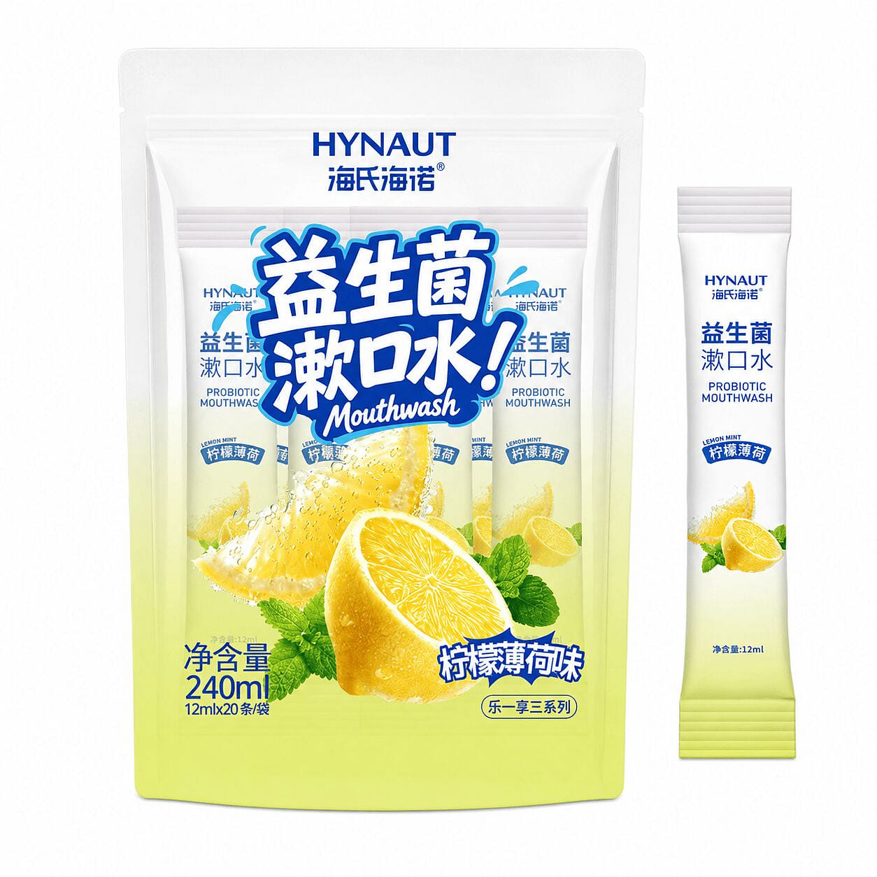 HYNAUT Probiotic Lemon Mint Mouthwash Oral Rinse 1 each