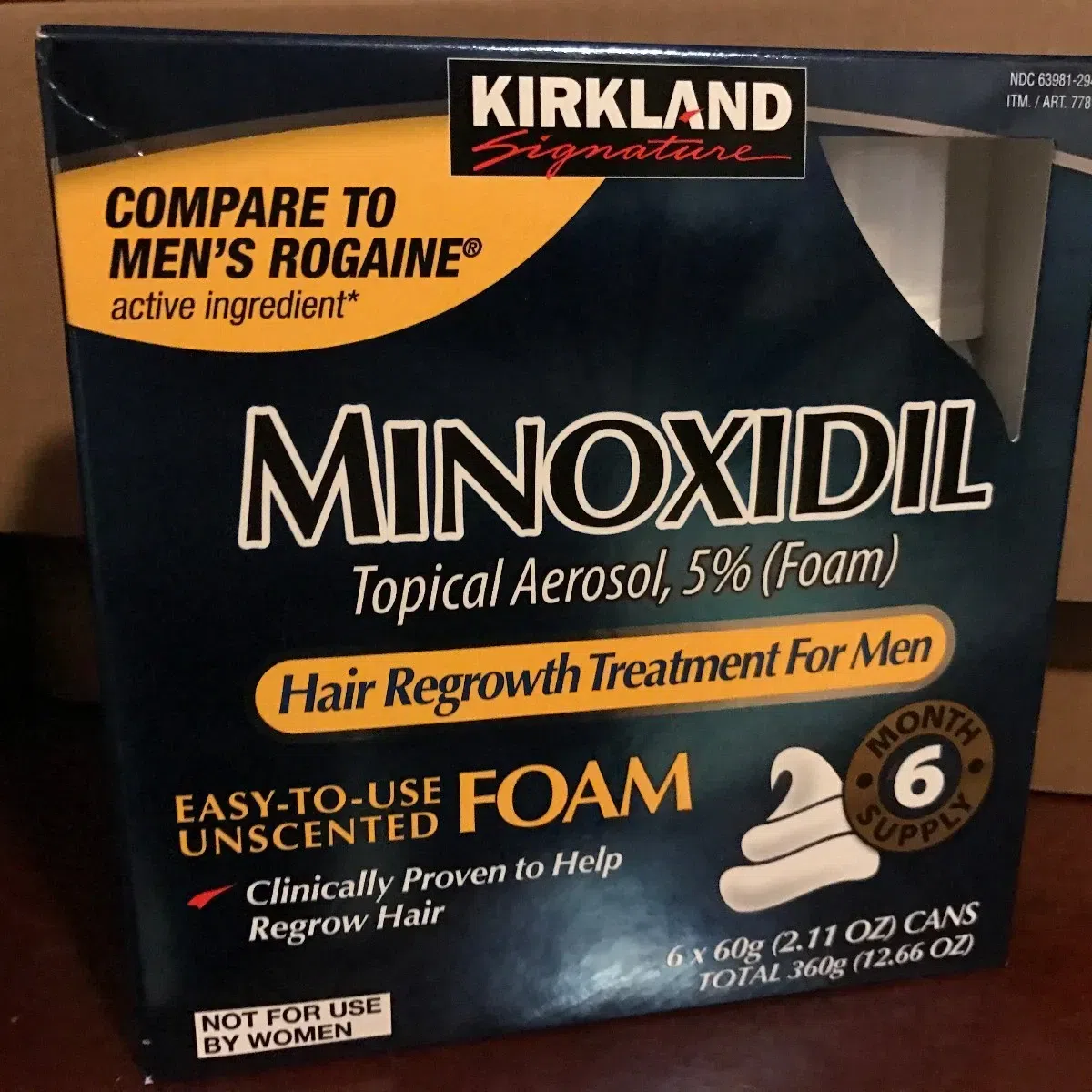 Kirkland Hair Regrowth Treatment Foam for Men - 6 6 bottle