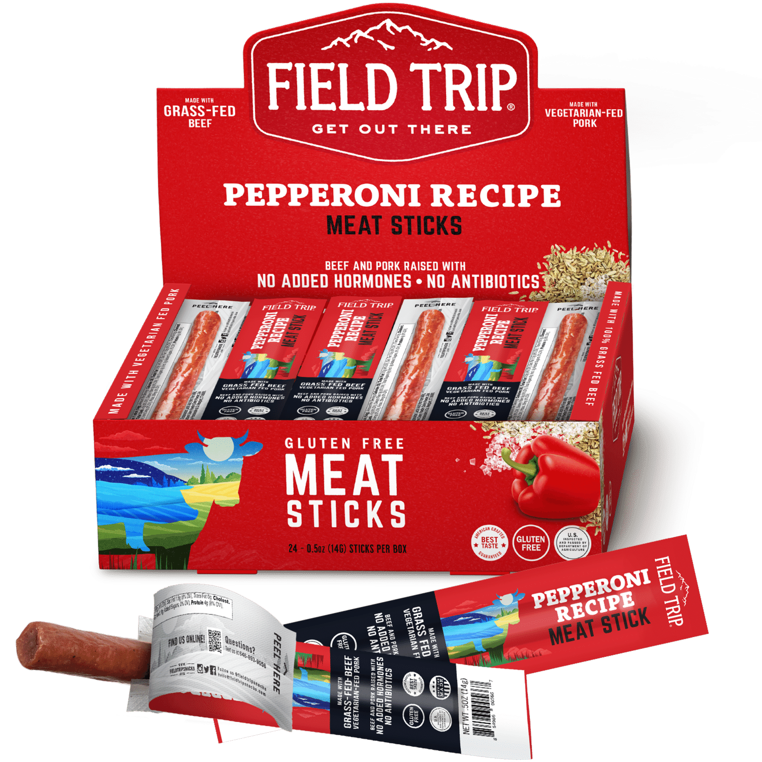 Pepperoni Recipe Meat Stick .5oz (24ct) 1 개