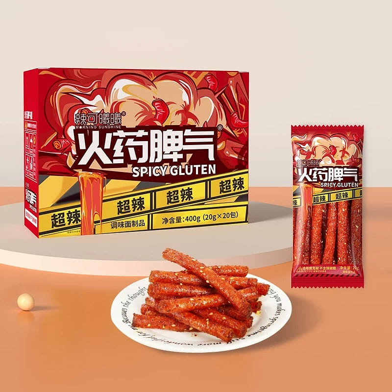 辣可曦曦火药脾气爆辣小零食20包/盒 超辣 400 克