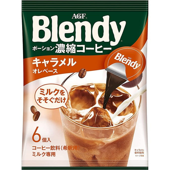 AGF Blendy Caramel Latte Concentrated Coffee 18g*6 1 개
