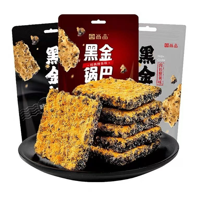 Black Gold Potpourri, Crabmeat Flavor, Crackers, Netflix Snacks 108 그램