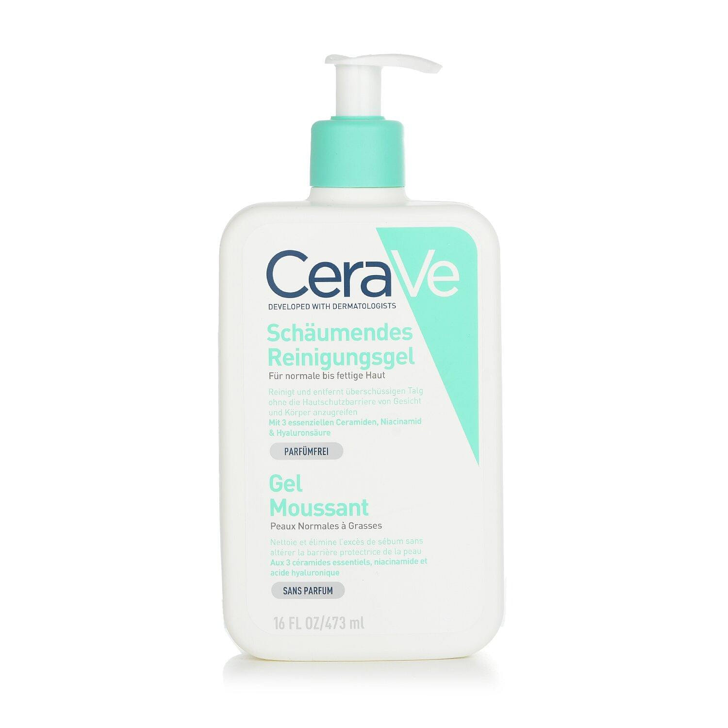 CeraVe Foaming Facial Cleanser for Normal to Oily Skin 473ml/16oz 473 밀리리터