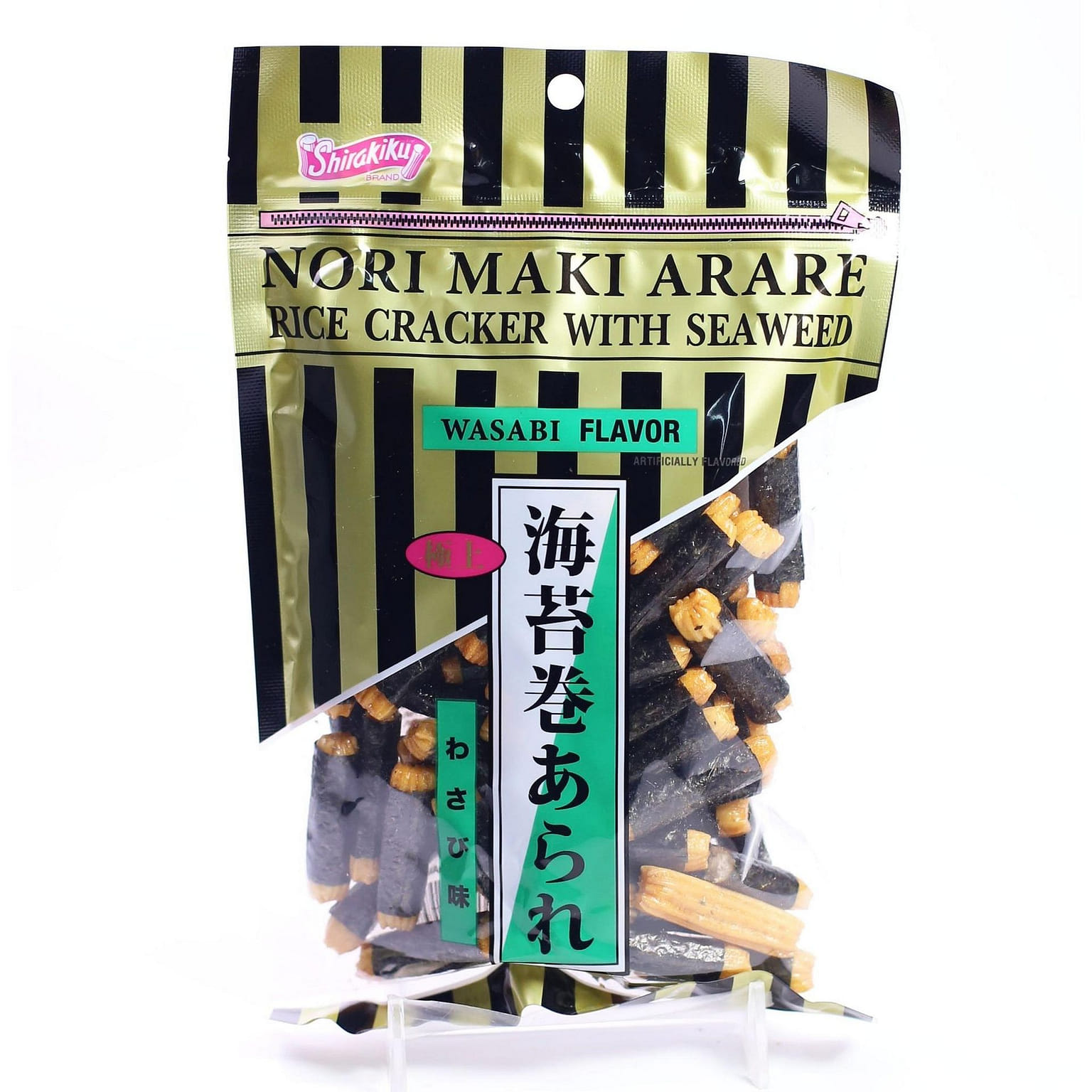 Shirakiku Nori Maki Arare Rice Crackers With Seaweed Wasabi Flavor 3oz 1 개