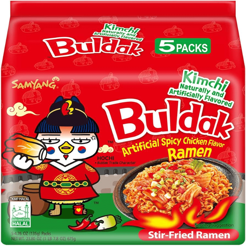 Samyang Buldak Ramen, Kimchi Hot Chicken Flavor pack of 5 1 ส่วน