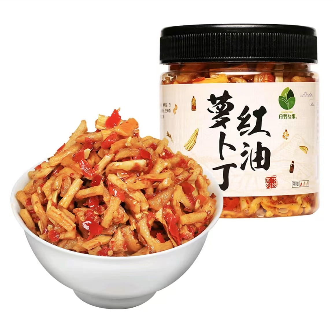 Field Stories Spicy red oil diced radish to accomp 230 กรัม