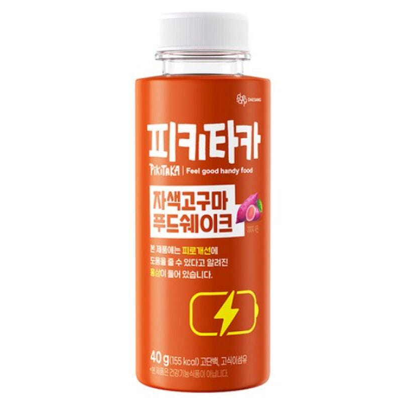 [한국 직배송] 피키타카 대상 자색고구마 푸드쉐이크 40g, 1개 40 그램