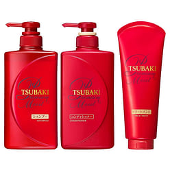TSUBAKI Premium Moist Shampoo 490ml Conditioner 490ml and Treatment 180g Set 1 each
