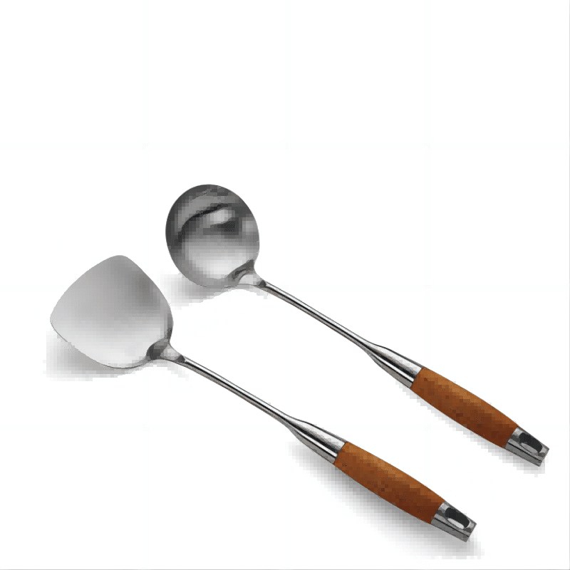 Qing Exhibition Chinese-style Wooden Handle Series Porridge Ladle 304# 1 개입