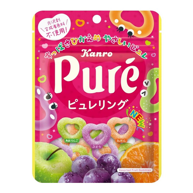 Kanro Pure Gummy Puree Ring 63g 1 개