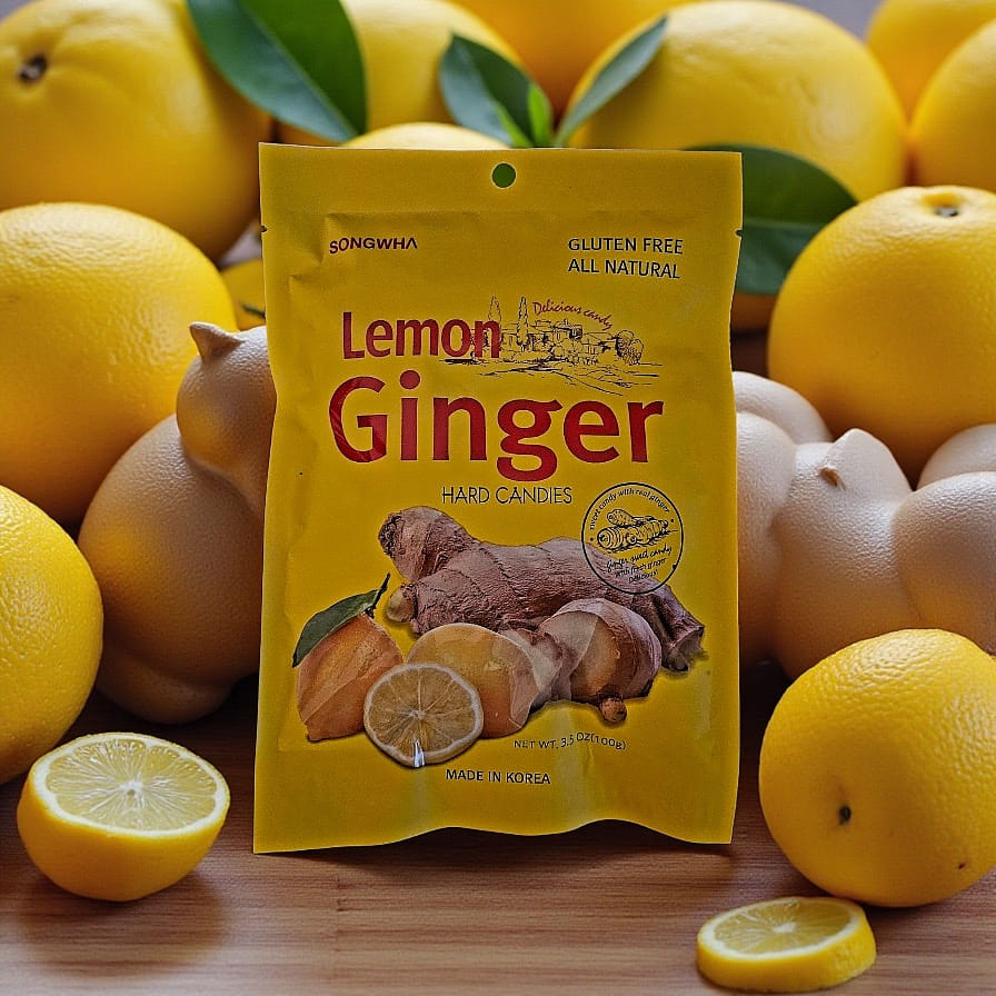 Songwha Lemon Ginger Hard Candies 100 g