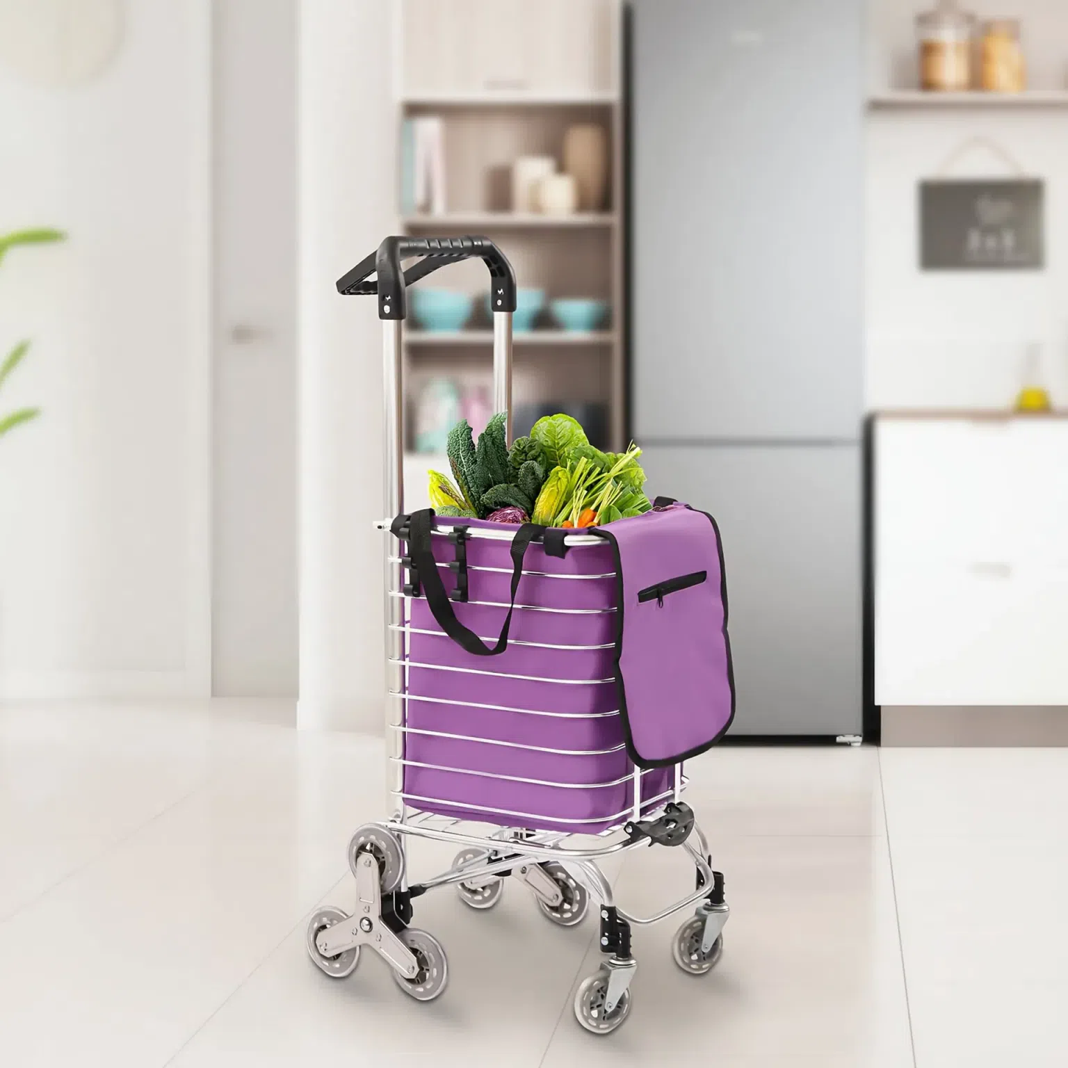 35L ladder truck folding grocery 8 wheels 1 cái